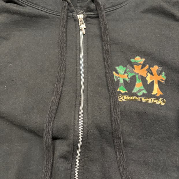 크롬하츠 헤비웨이트 카모 홀스슈 후드집업 L