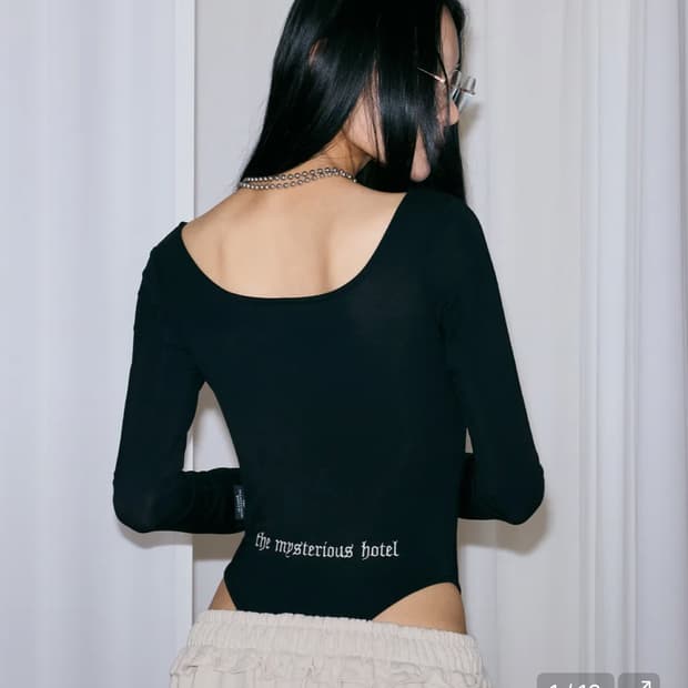 더미스테리어스호텔 바디수트 블랙