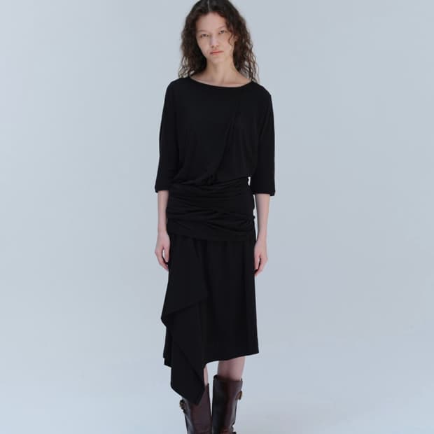 Repos RESORT PLAIN SKIRT (BLACK)