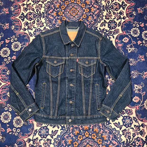 리바이스(Levis) 옐로우 스티치 데님 트러커 자켓 