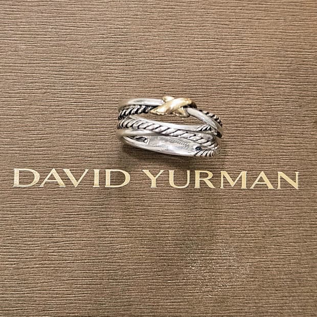 데이비드 율만 18K 골드 & 실버 반지 [us5.5호/국내11호]