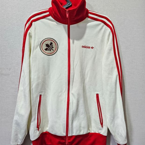아디다스 캐나다 흰빨 트랙탑 져지집업 95 / M