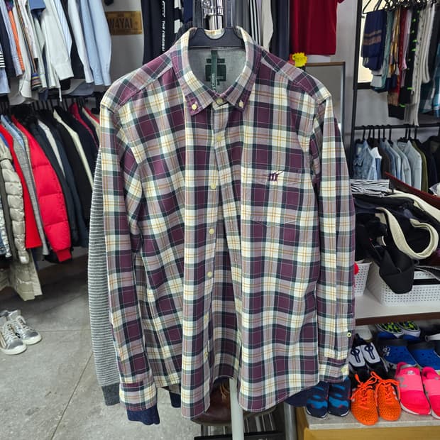 헨리코튼 체크 셔츠 남방 (1371)