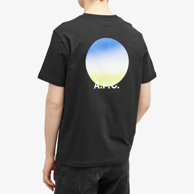 XXL 새제품) A.P.C APC 아페쎄 그라데이션 로고 반팔 티셔츠