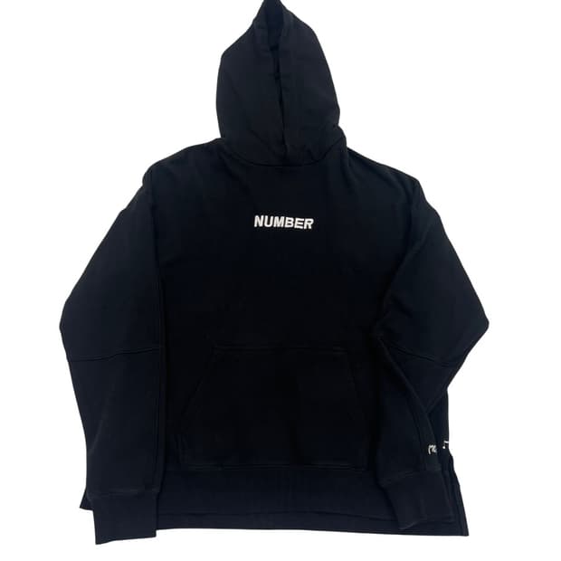 넘버나인 자수 루즈핏 후드티