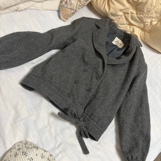 일본 빈티지 프레피 숏코트