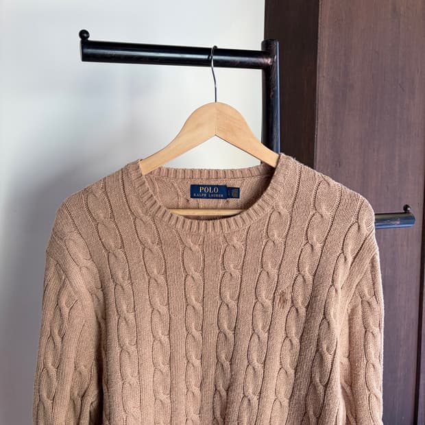 15208 - 폴로 랄프로렌 베이지 케이블 니트