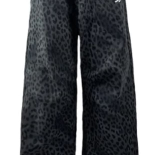 탄산마그네슘 코튼 와이드팬츠 레오파드 그레이 size1