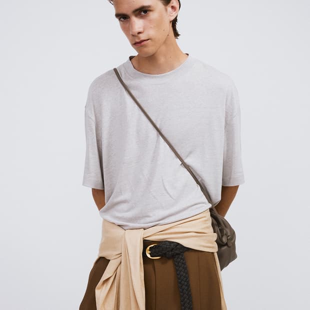 렉토 26SS 린넨 블렌드 루즈핏 티셔츠 라이트 그레이