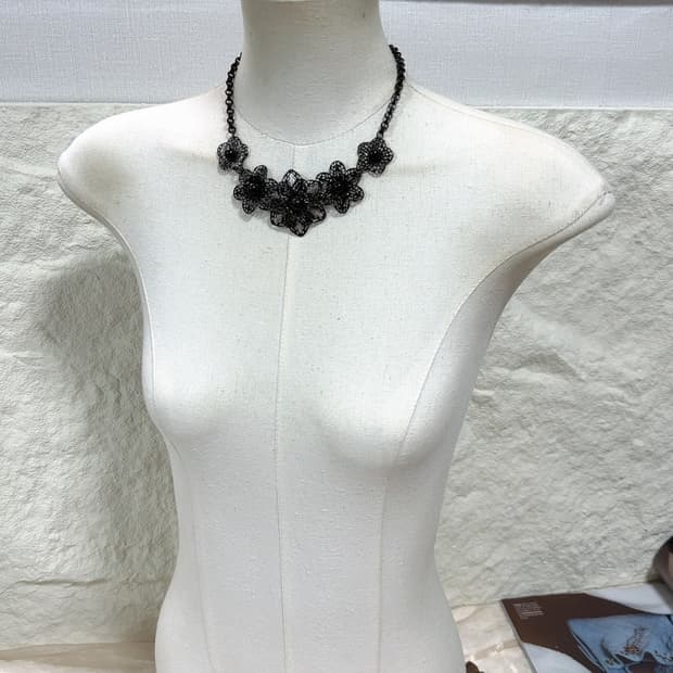 빈티지  고딕 꽃 오리엔탈 목걸이