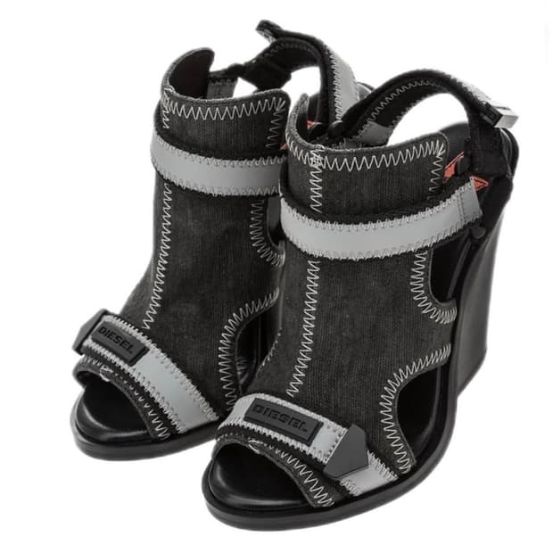 디젤 스포티 sa-플라밍고 웨지 힐 샌들