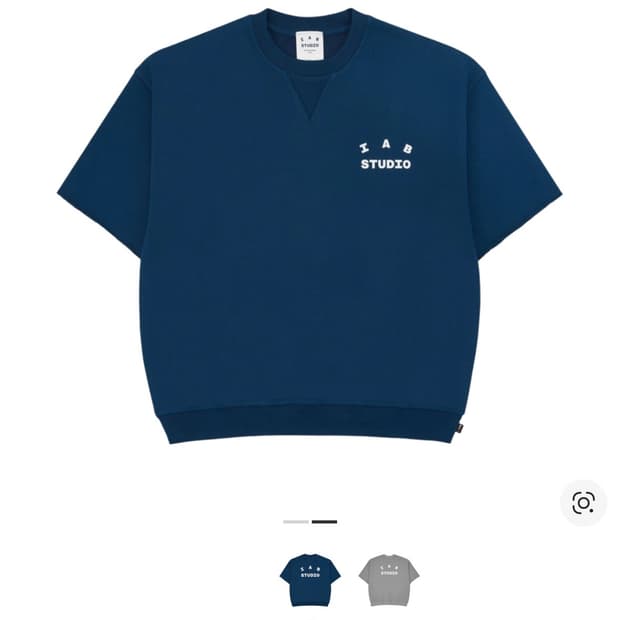 아이앱 스튜디오 헤비 숏슬리브 스웨트셔츠 M