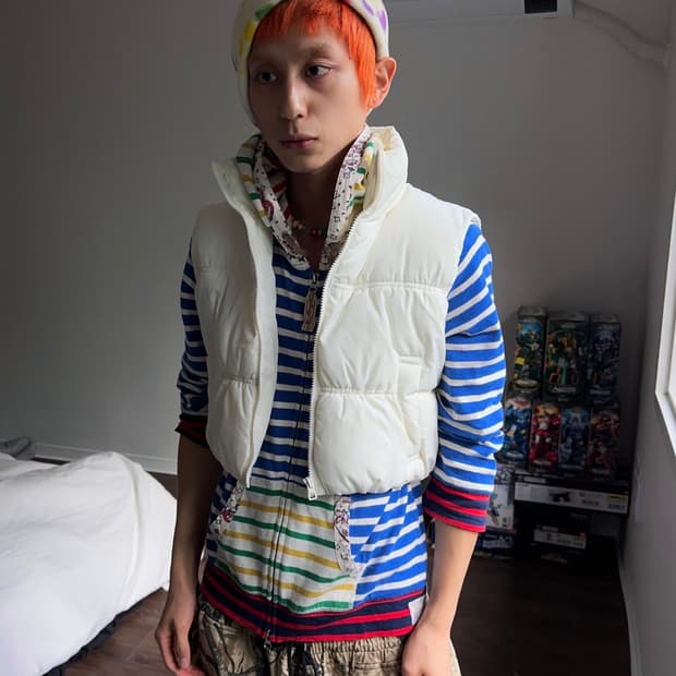 H&M 크롭 푸퍼 베스트