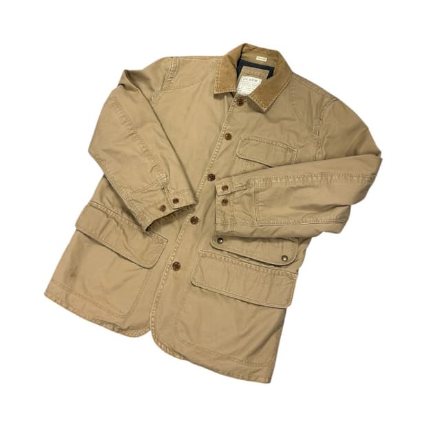 L) 제이크루 베이지 코듀로이 카라 헌팅 자켓 OJ-037