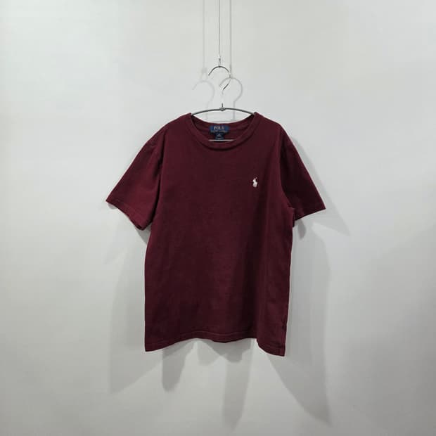 폴로랄프로렌 키즈 버건디 반팔티 M(10-12)