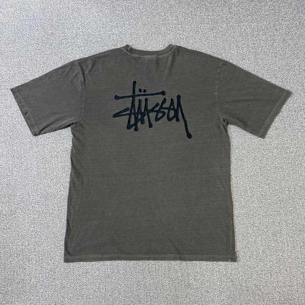 Stussy 스투시 차콜 피그먼트 반팔 XXL