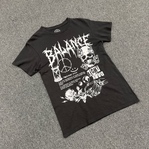 S) DOM 빈티지 프린팅 반팔 티셔츠