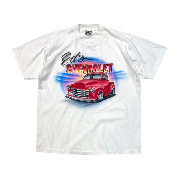 80‘s 에어브러시 쉐보레 반팔 티셔츠