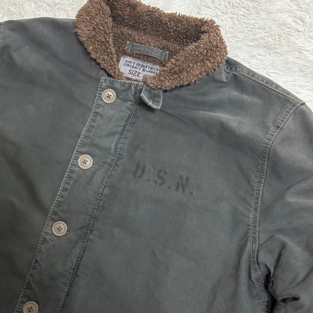 USN 덱자켓 스타일 양털 자켓 40