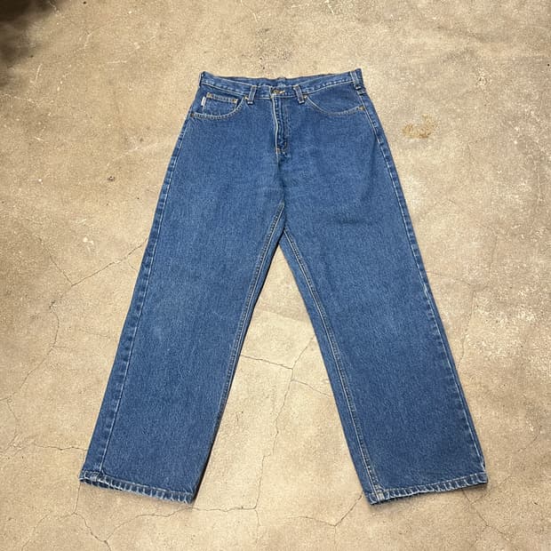 칼하트 가죽패치 데님 32