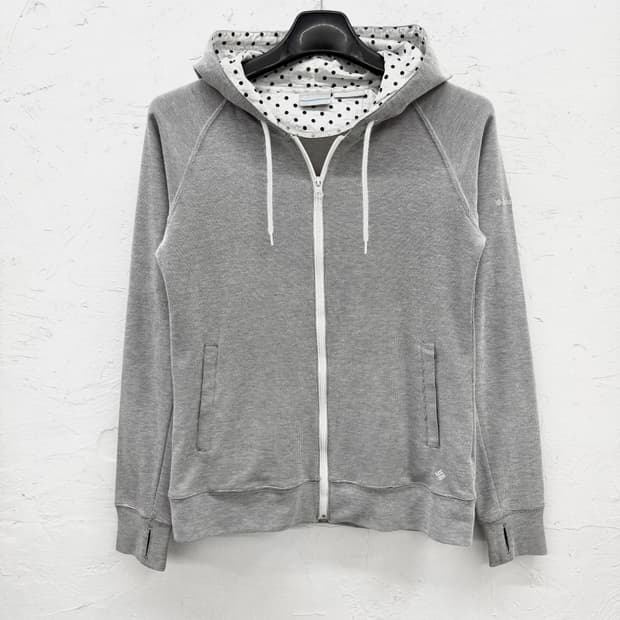 컬럼비아 핑거홀 도트 후드집업