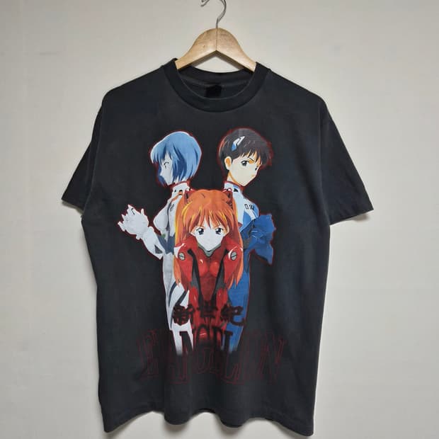 에반게리온 단체로고 애니 티셔츠 XL - T161