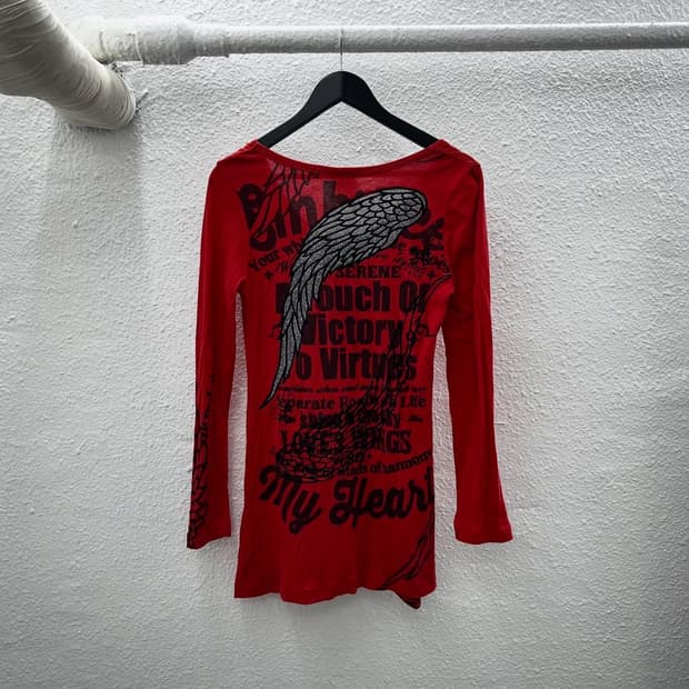 Glitz y2k back wing long sleeves