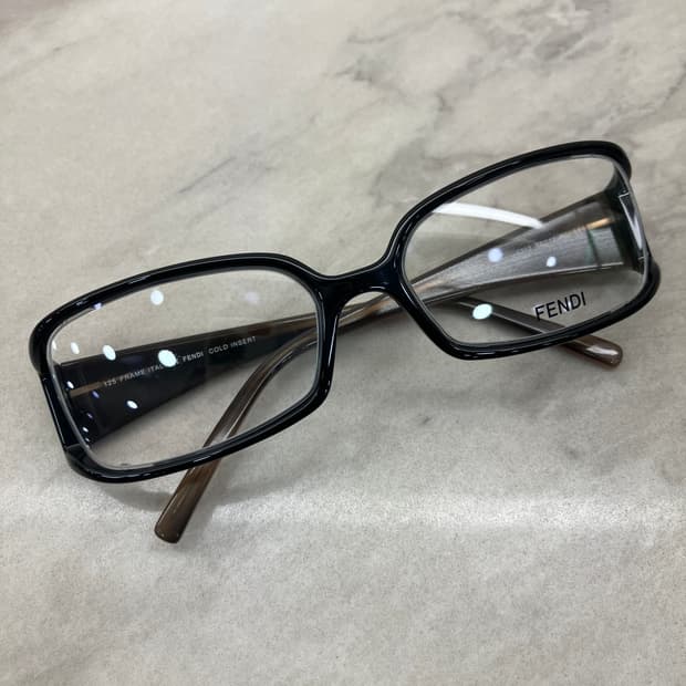 펜디 FENDI 빈티지 블랙 스퀘어 뿔테 안경