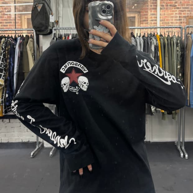 밴슨 레더 스컬 롱슬리브