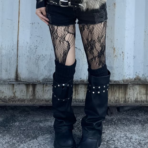 Black denim shorts