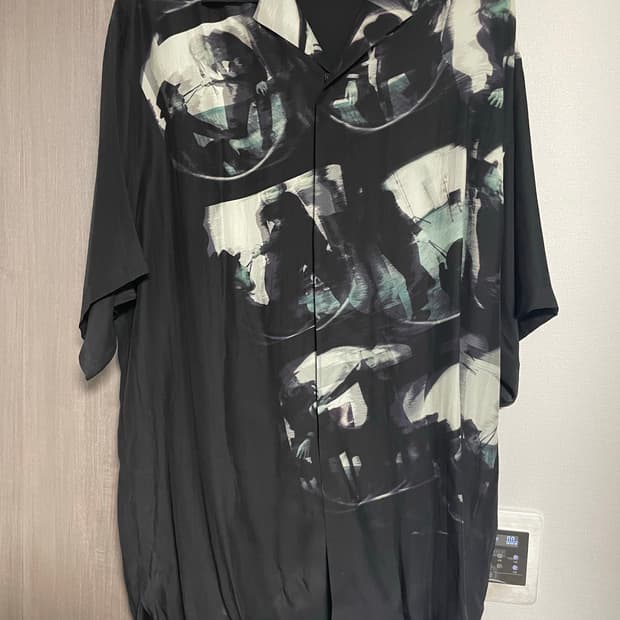 요지야마모토 남성 실크 오버핏셔츠