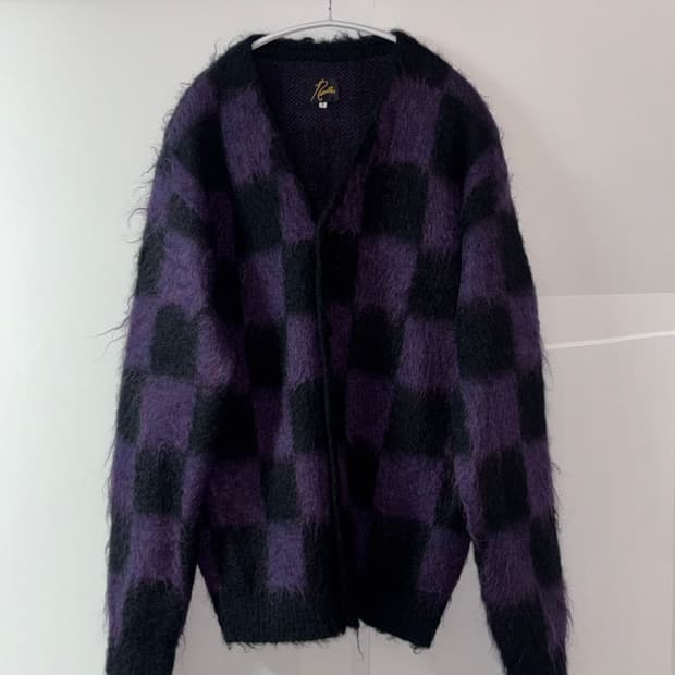 니들스 체크보드 모헤어