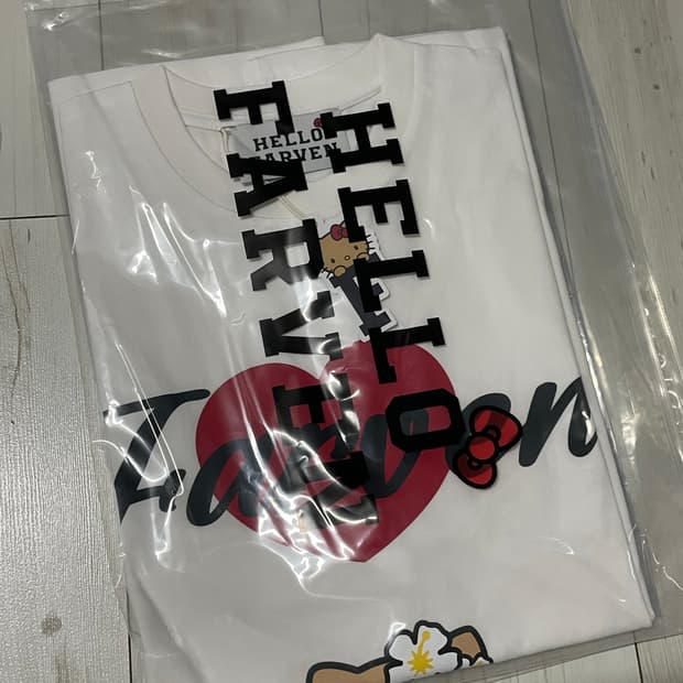 [os] 파르벵x태닝 헬로 키티 티셔츠 화이트