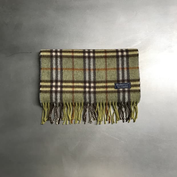 버버리 정품 캐시미어 머플러 그린
