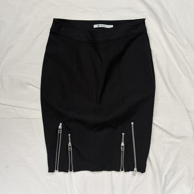 알렉산더왕 멀티지퍼 펜슬핏 스커트