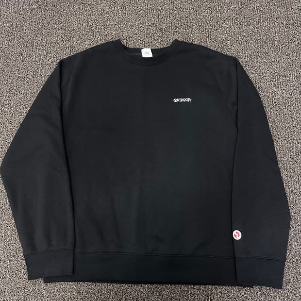 OUTDOOR 아웃도어 기모 맨투맨 블랙 XL