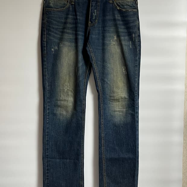 돌체앤가바나 세미와이드 워싱 데님 청바지 33