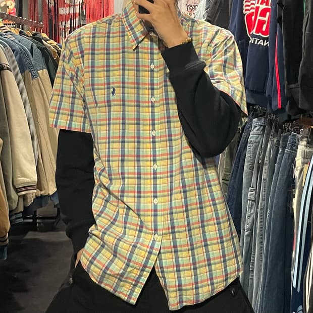 [IM] polo 폴로 체크 반팔셔츠