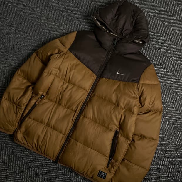 00s 나이키 올드스쿨 스우시 투톤 구스다운 후드 패딩y 4283