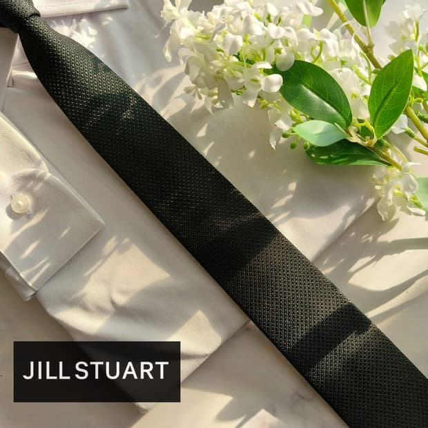 질 스튜어트 실크 미니멀 니트 패턴 넥타이 6.9cm A등급 K1540
