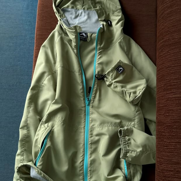 High count fabric packable wind parka