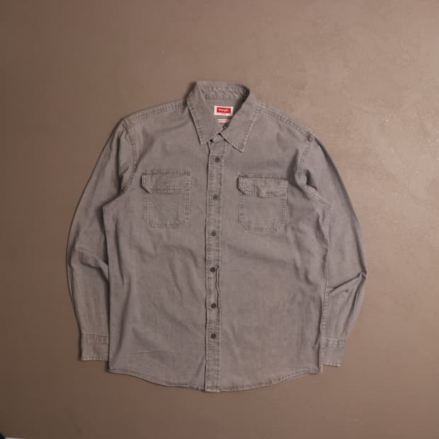 랭글러 코튼 워크셔츠 회색 A1541