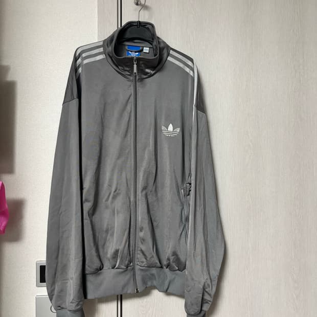 아디다스 우주매물 파이어버드 실버 그레이 트랙탑 져지