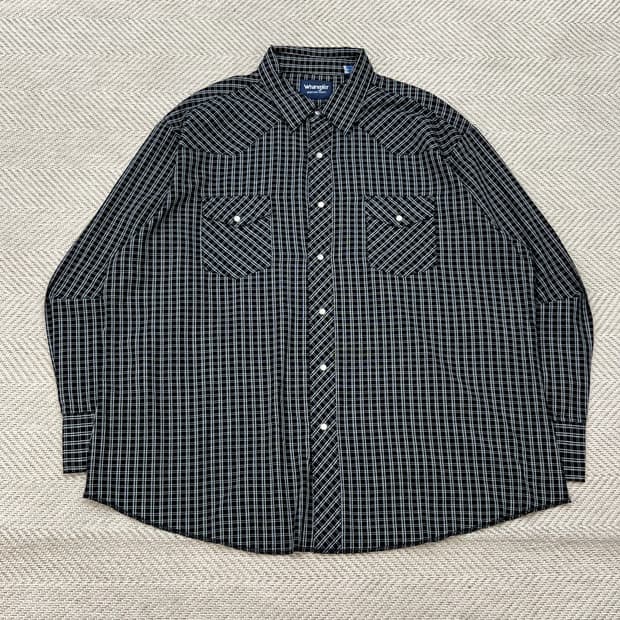 랭글러 체크 웨스턴셔츠 r3380