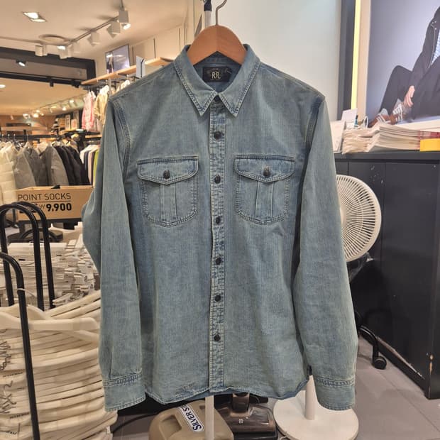 RRL 인디고 헤링본 데님 셔츠 판매