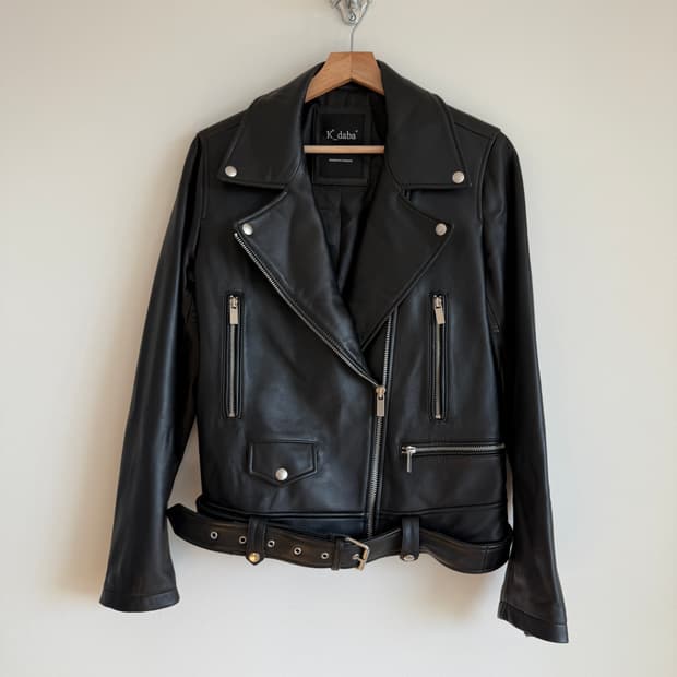 다바걸(D&B By DABAGIRL) 램스킨 레더 자켓