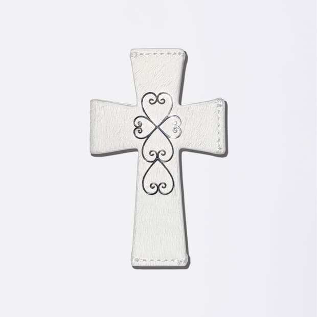 스컬프터 Cross Hair On Strap Wallet White