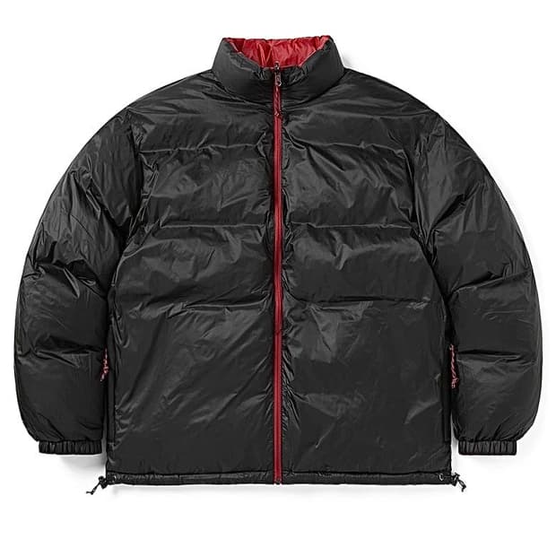1회착 디스이즈네버댓 퍼텍스 리버시블 다운 자켓 패딩 레드/블랙 XL