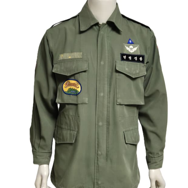 육군 구형 6사단 수색대대 병장 민무늬 야전상의 전투복 상의 자켓 (L)