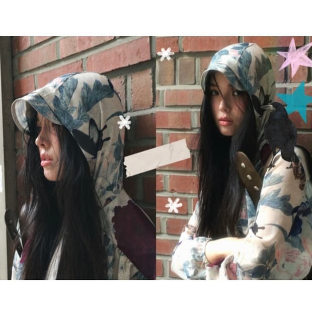 한땀한땀 호접도 쉬폰 점퍼 M